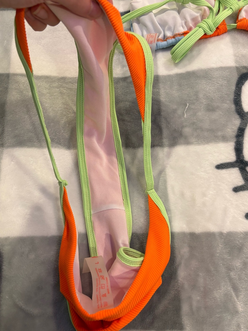Romwe Colorblock Ribbed Triangle Bikini - Picture 8 of 8
